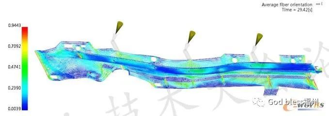 进气格栅玻纤分布云图 玻纤材料方向对进气格栅行人保护的影响的图11
